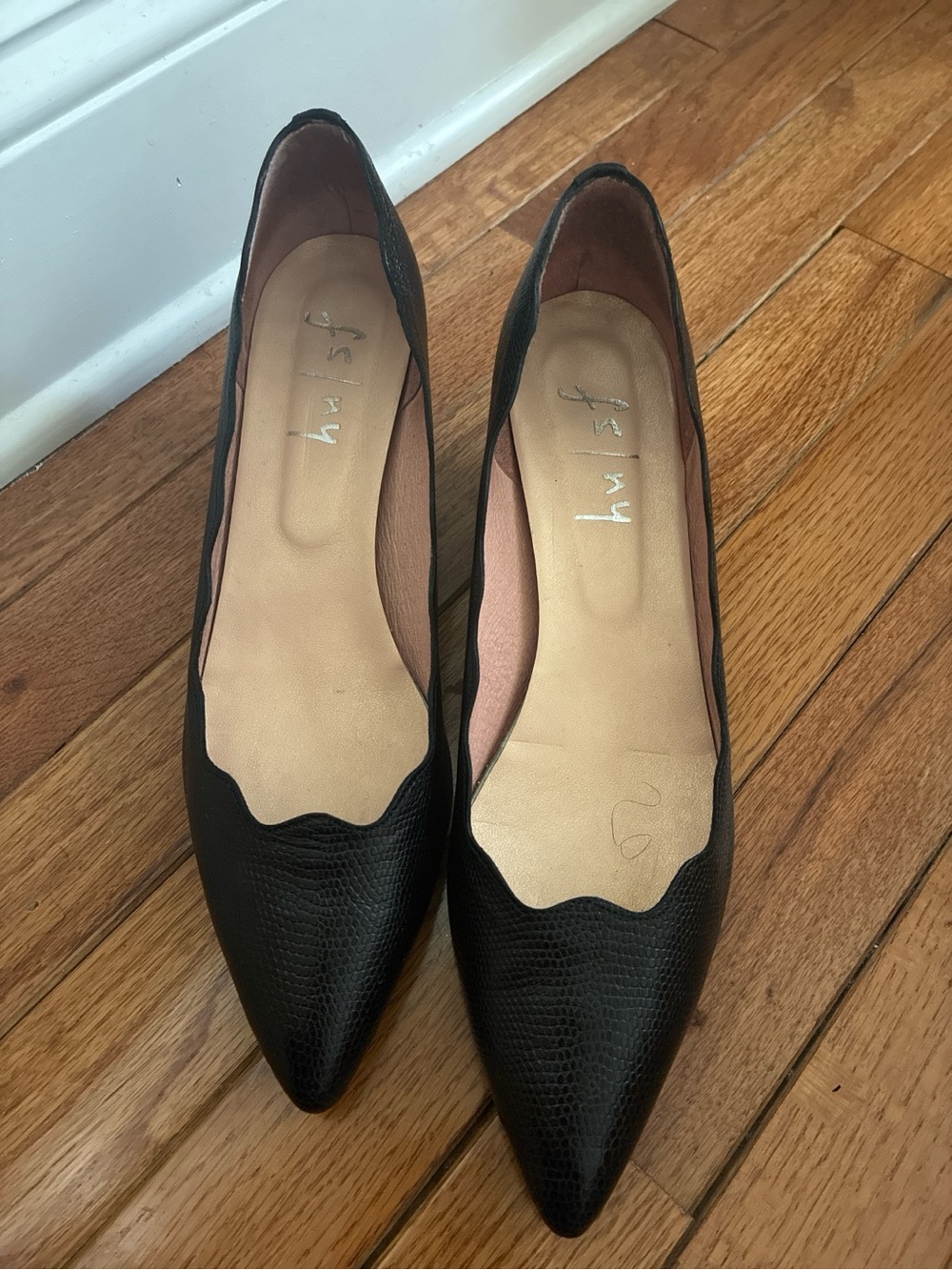 French Sole New York, Scalloped, Wedge Heel Shoe